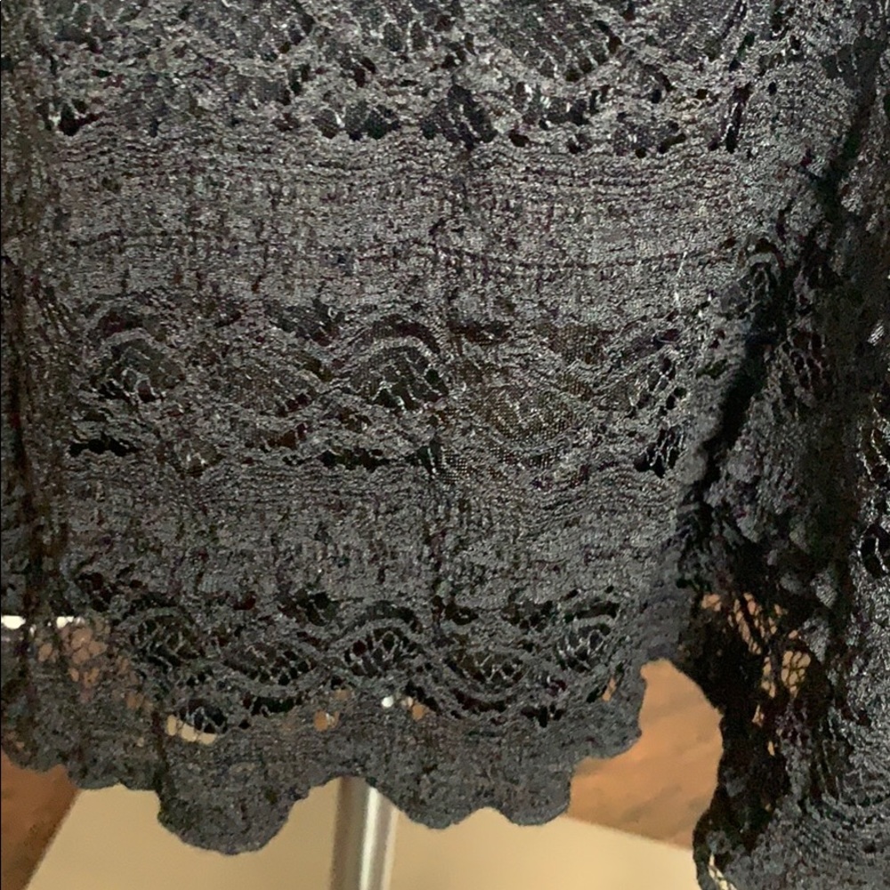 Dress Lace black flare sleeves M New Fever brand - Picture 15 of 15